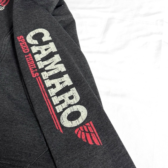 Camaro Hoodie Men's XL American Muscle Car Graphic Full Zip Racing USA - Picture 3 of 8